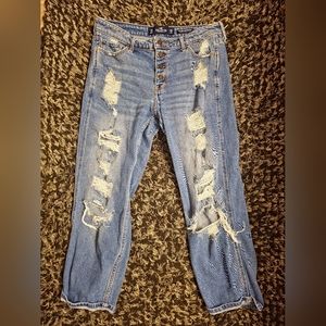 Hollister mid rise crop boyfriend